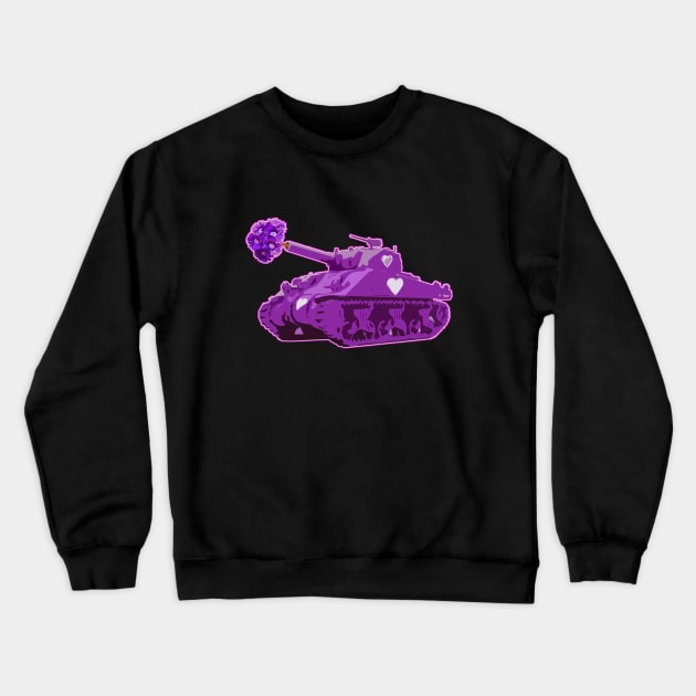 Purple Love Tank Crewneck Sweatshirt by saitken